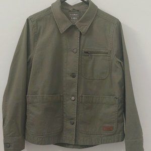 L.L. Bean Women's Olive Green Chore Jacket with Lining